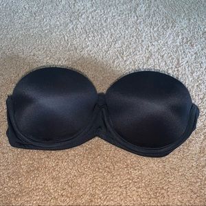 PINK black strapless bra